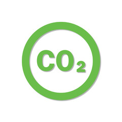 carbon dioxide CO2, on white background, Eps10