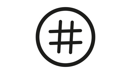 hashtag button