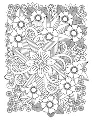 zentanzel flower  coloring  page 