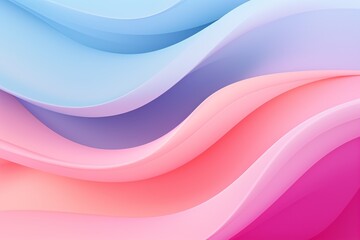 Fototapeta premium Pastel Colors abstract minimal Waves banner Background, Pastel Abstract Waves Wallpaper, Abstract Background, Colorful wavy background,&nbsp;AI Generative