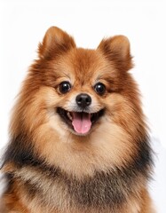 Obraz premium ポメラニアンのポートレート（Pomeranian portrait on white background） 