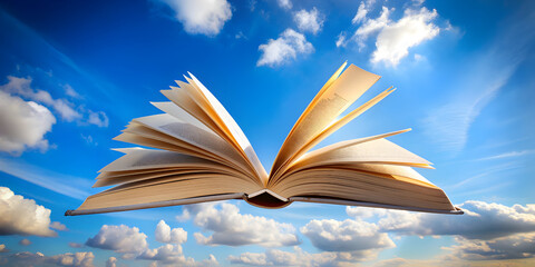 book steps against sky