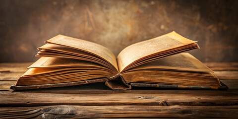 old open book empty pages