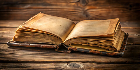 old open book empty pages