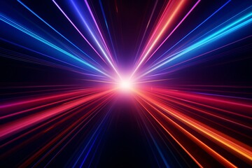 Abstract Star Burst background, Neon Starburst background, Neon Sunburst Wallpaper, abstract background with bright light rays, dynamic Neon Lights wallpaper, Speed lights background, AI Generative