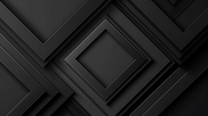 Abstract opulent geometric noble platinum black and rectangular banner layout
