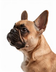 Fototapeta premium フレンチブルドッグのポートレート（French Bulldog portrait on white background） 