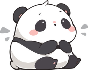 Cute Chibi Panda Sitting