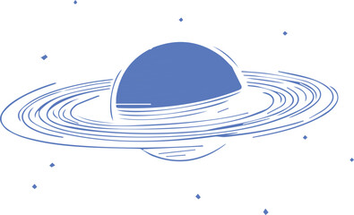 Minimalist Saturn Illustration © Boy