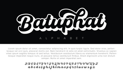 Luxury Batuphat alphabet letters font for logo