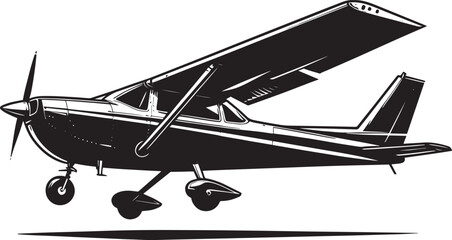 Airplane Flying silhouette flat vector illustration isolated on a white background