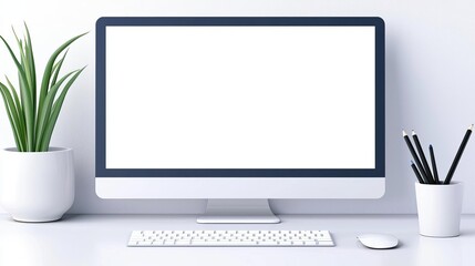 Blank mock up of a digital newsletter layout