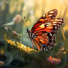 Obraz premium monarch butterfly on a flower