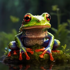 Fototapeta premium red eyed tree frog