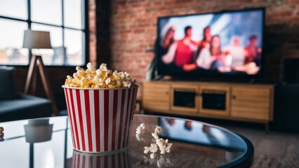 popcorn and movie