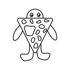 The icon of the children's character of the turtle for books, coloring, games, clothes, advertising