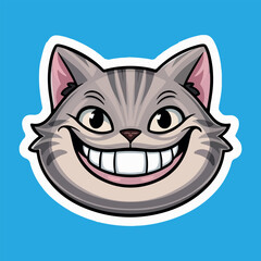 Cat sticker vector design