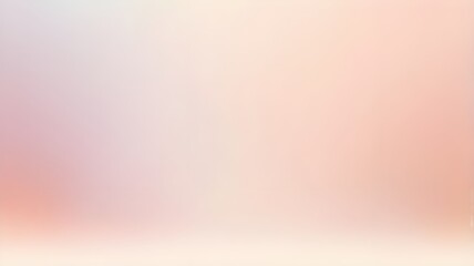 Flat Light Pastel Color Grainy Gradient Background with Blurry Cosmetics Effect; Smooth Wallpaper