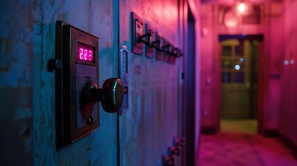 An escape room at quest has a coded lock