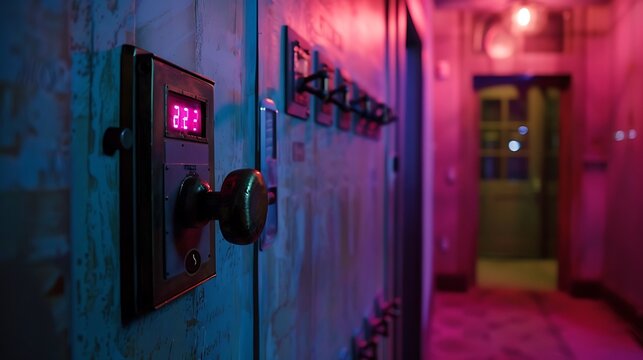 An escape room at quest has a coded lock