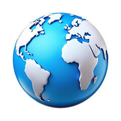 Naklejka premium earth globe World 3d cartoon style illustration