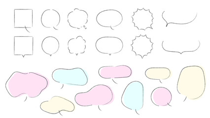 手書き吹き出しセット