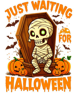 Halloween card with pumpkin and ghost t shirt