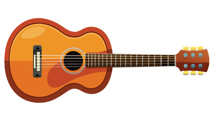 acoustic guitar isolated on white background