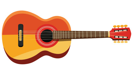 acoustic guitar isolated on white background