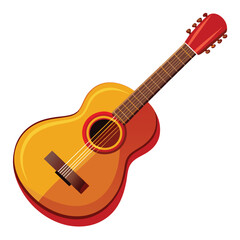 Obraz premium acoustic guitar isolated on white background