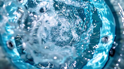 An inside view of a hot tub filtration system which makes sure the water is always pure