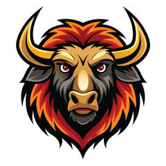 buffalo head logo illustration