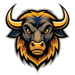 buffalo head logo illustration