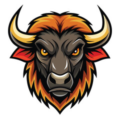 buffalo head logo illustration