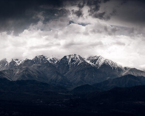 Obraz premium Mendoza´s Mountains Los Andes Potrerillos Cloudy day