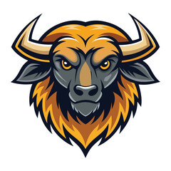 buffalo head logo illustration