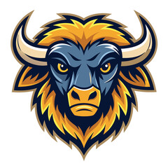 buffalo head logo illustration