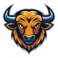 buffalo head logo illustration