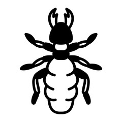 Termite Queen Insect Solid Black