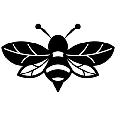 Bee Insect Solid Black