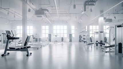 Modern Gym Interior Design with Fitness Equipment