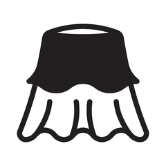 Layered Skirt Solid Black