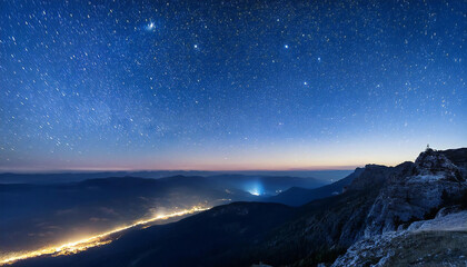 Image of a shining starry sky. Shining stars. Beautiful starry sky background material.