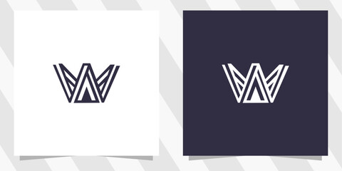 letter w logo design vector