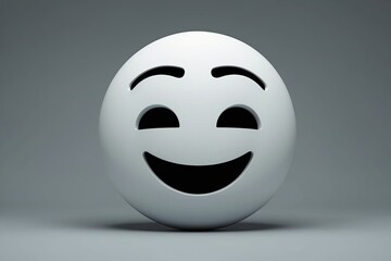 Fototapeta premium Jaded Emoticon Face in Dynamic 3D Design with Weary Expression