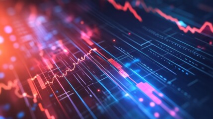 A financial report with graphs and charts that resemble veins, showing the interconnectedness of global markets