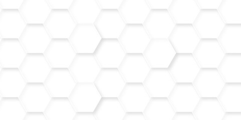 Abstract square digital grid pattern background with hexagons. modern hexagon polygonal technology vector. seamless bright white abstract honeycomb science digital texture background.