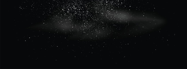 Fototapeta premium Vector snowfall snowflakes elements transparent background
