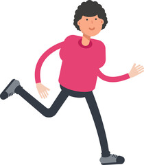 Man Character Running
