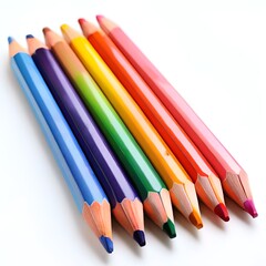 Fototapeta premium pencils isolated on white background